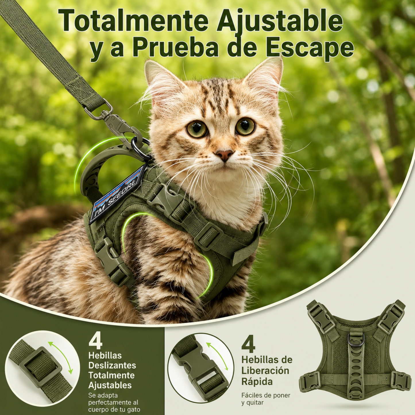 Arnés Antiescape para Gatos