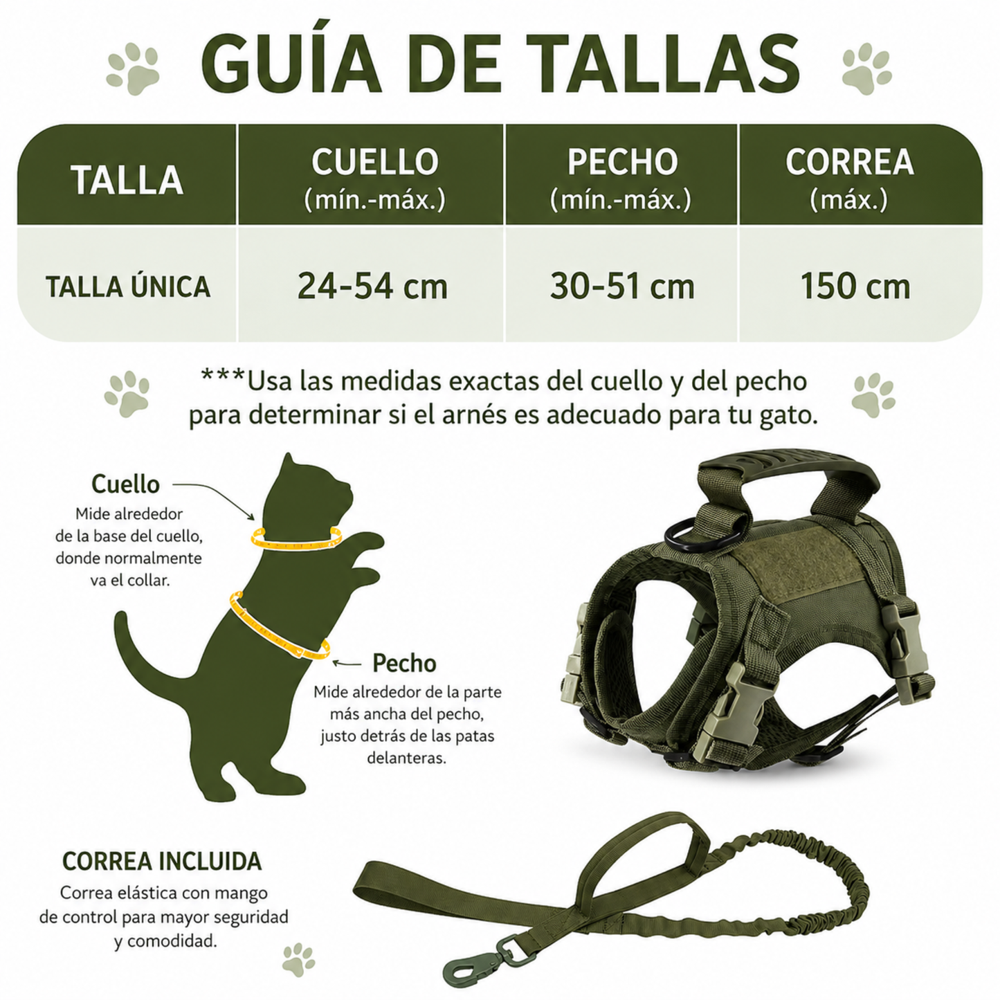 Arnés Antiescape para Gatos