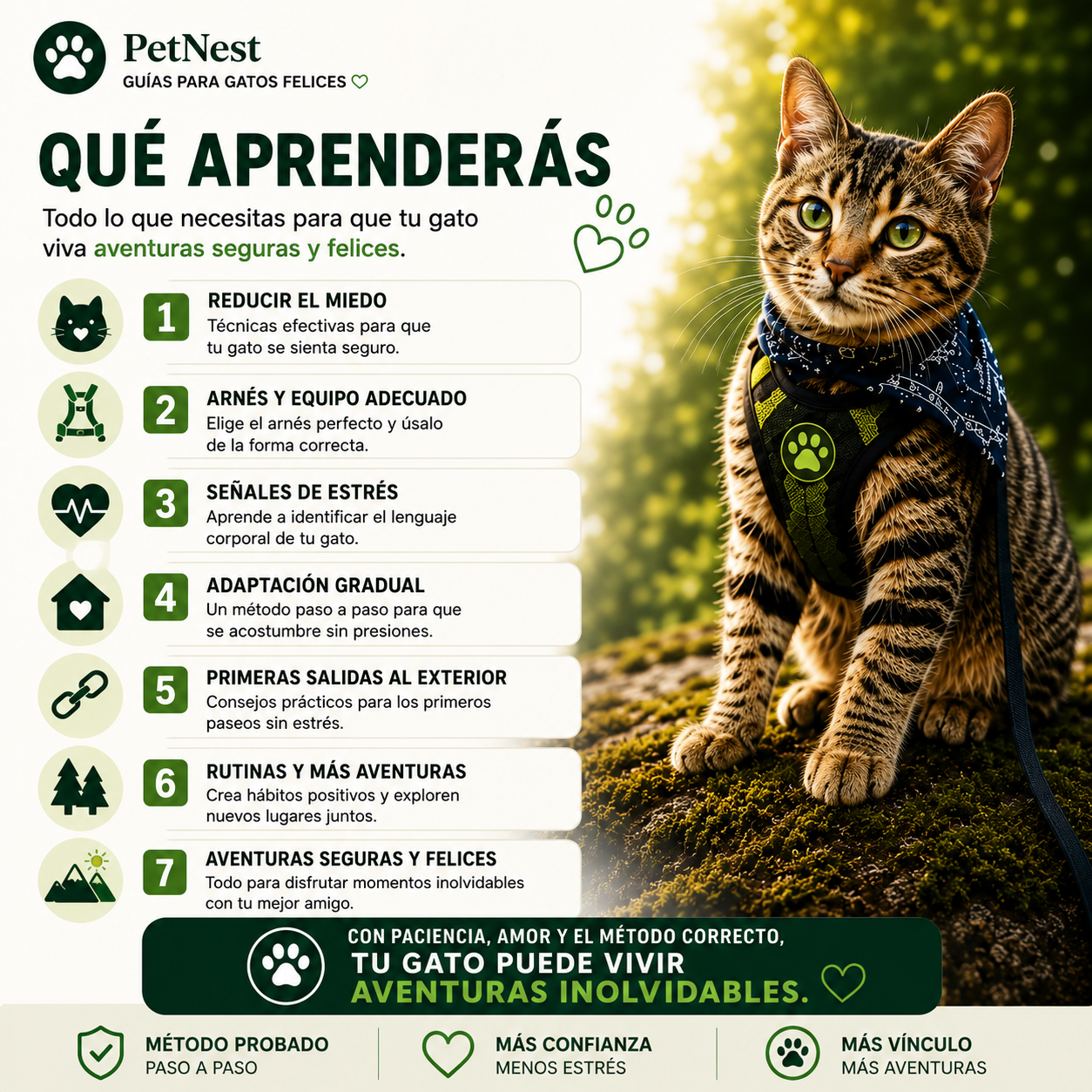 Guía definitiva para sacar a tu gato sin estrés